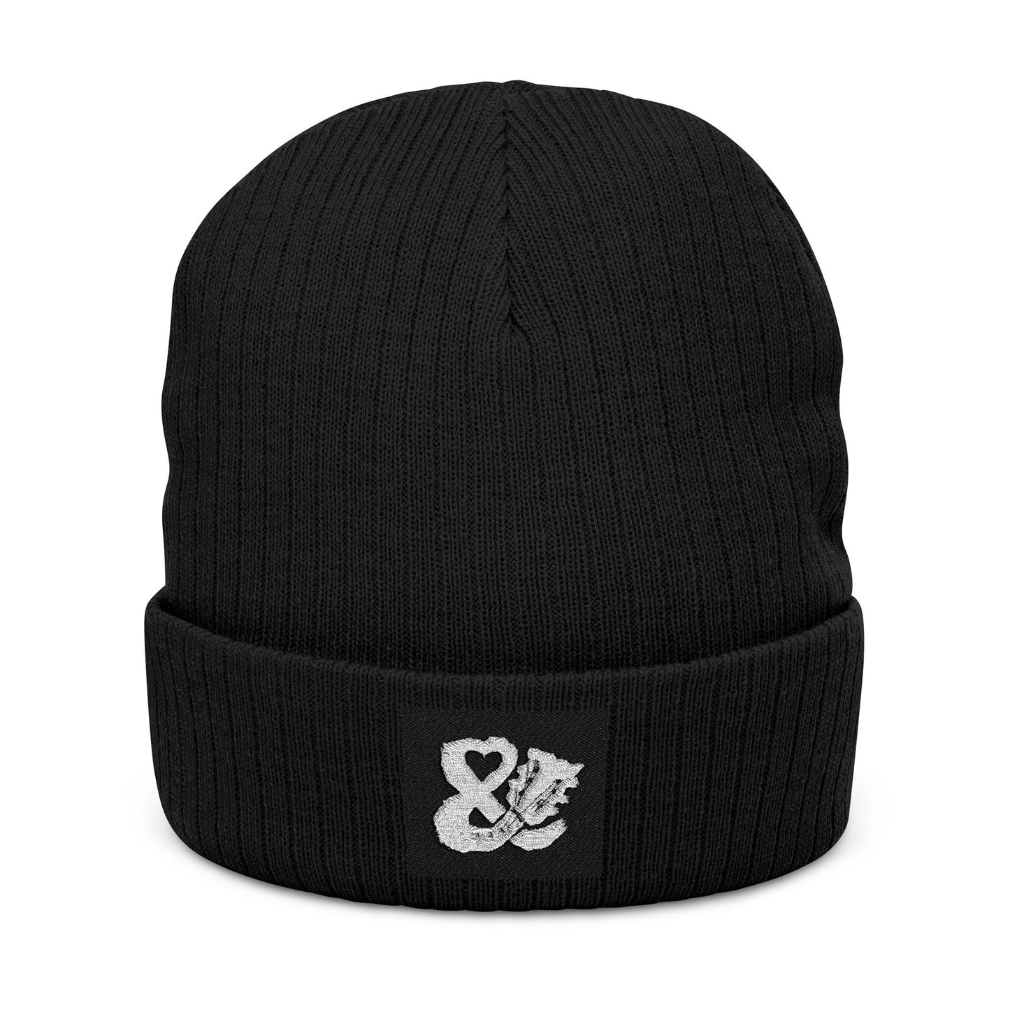 Embroidered Ribbed Knit Beanie - Stylish & Warm Winter Accessory
